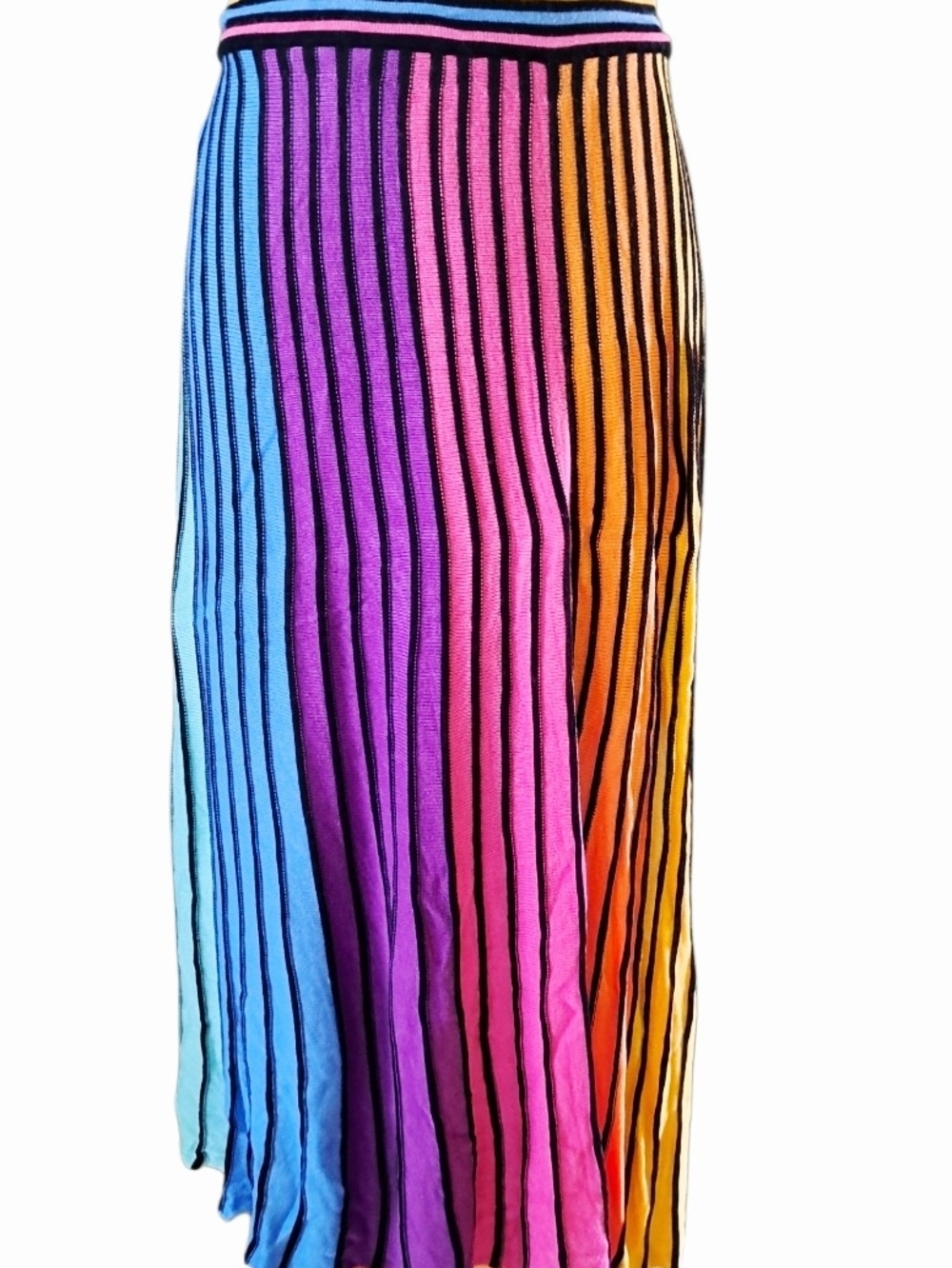 NEW YORK & COMPANY RAINBOW SWEATER & SKIRT SET SZ XL - Picture 7 of 11